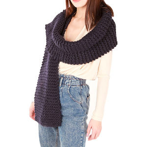 WOOL AND THE GANG BLACK SCARF | WOMENS SIZE 155X32